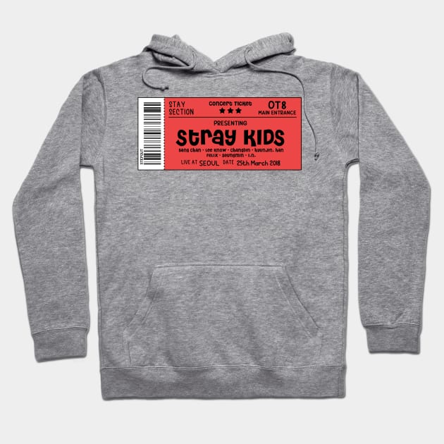 STRAY KIDS Concert Ticket Hoodie by skeletonvenus